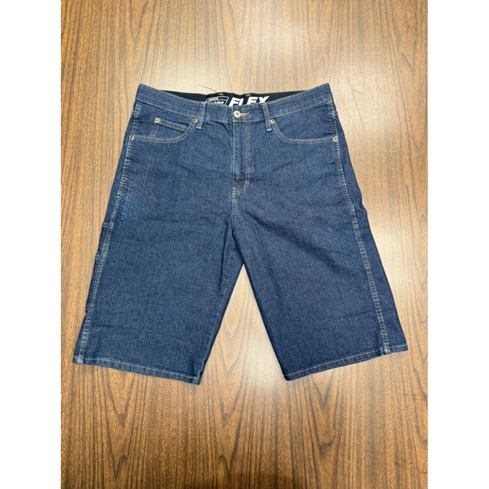 Dickies Men's Navy Flex Denim Carpenter Shorts Size 34